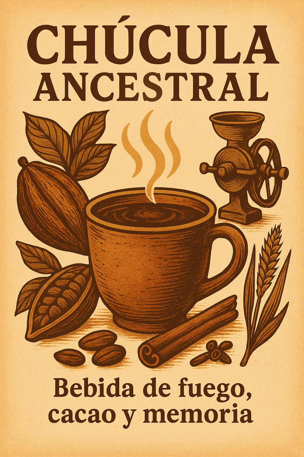 ☕✨ Chúcula Ancestral del Bosque Andino “La chúcula no es solo una bebida, es un puente hacia nuestras raíces. Durante siglos, campesinos, sabedores y abuelas de los Andes colombianos han preparado esta mezcla sagrada como alimento del alma y del cuerpo. Cada ingrediente es un símbolo: el cacao,